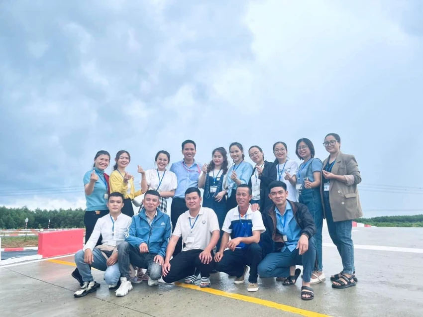 Học viên tại sân thực hành